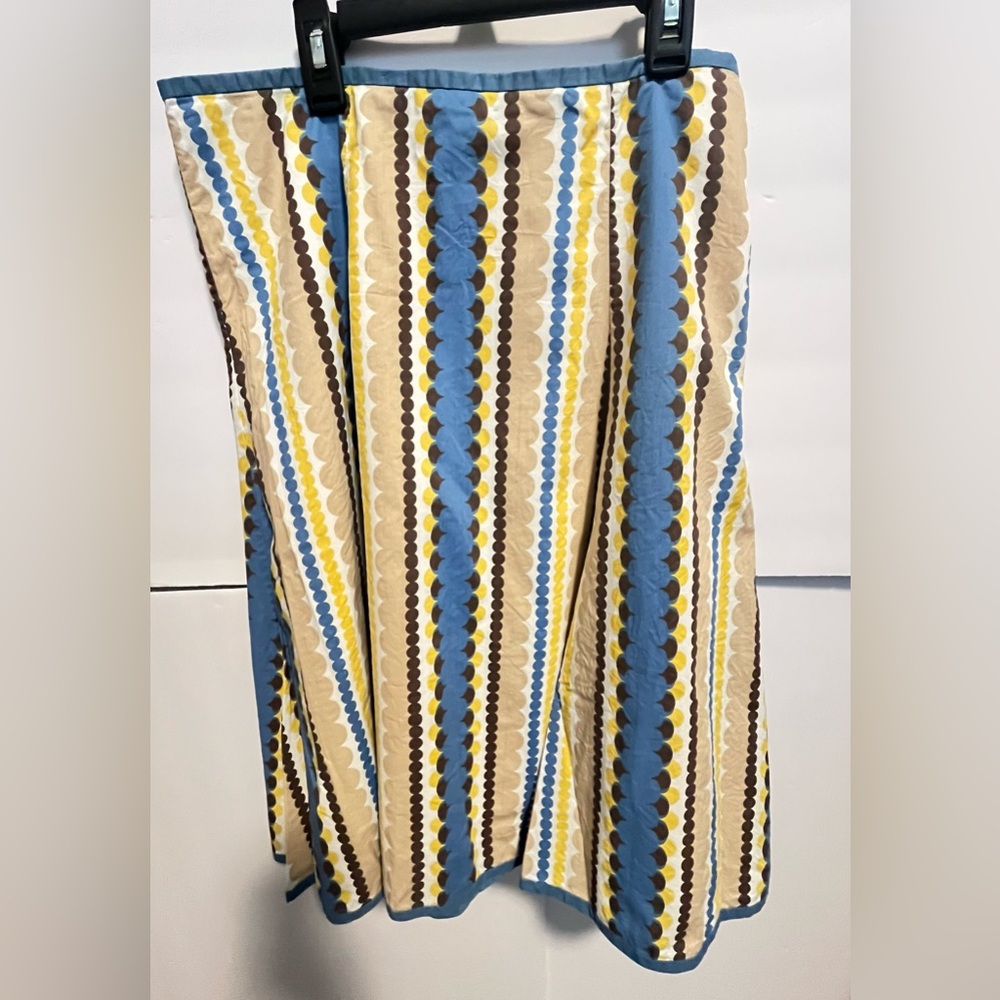 BODEN Women’s Multicolor Retro Style A-Line   Striped Midi Skirt Size 10L